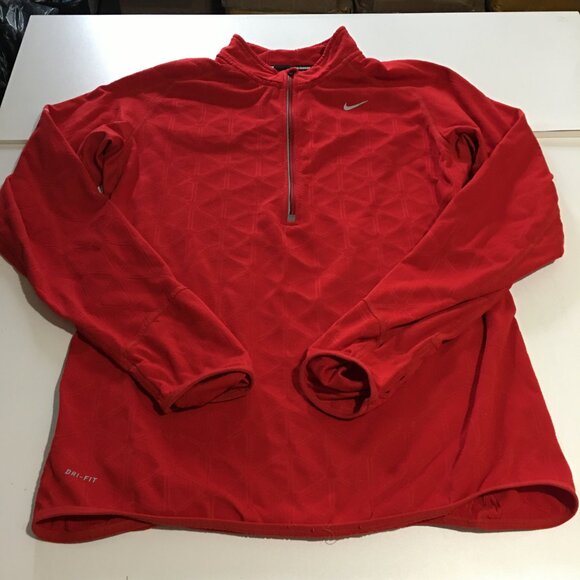 Nike Sphere Element 1/2 Zip Running Pullover Men Large Red - Picture 1 of 11
